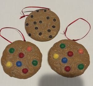 Candy and CHOCOLATE CHIP COOKIE CHRISTMAS ORNAMENTs